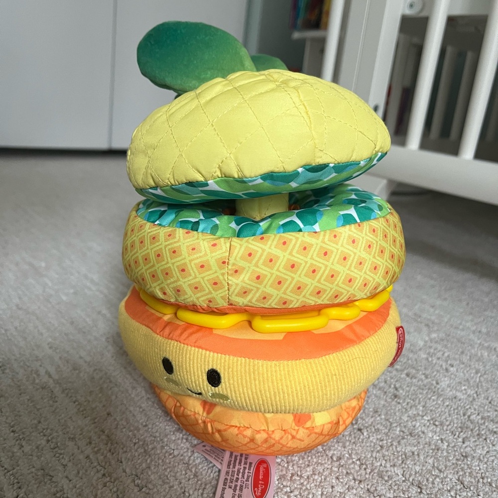 MELISSA AND DOUG pineapple soft stacking tower